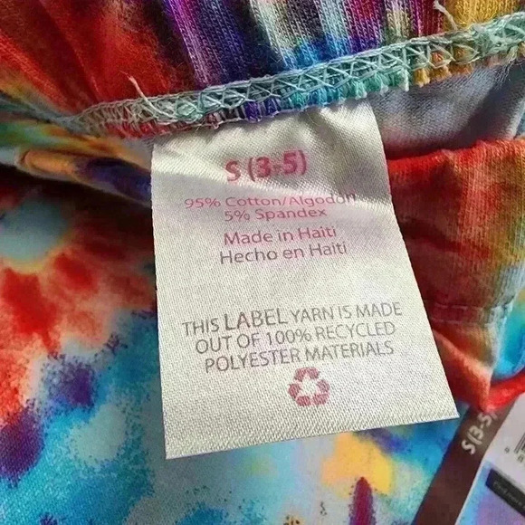 NWT No Boundaries Womens Capri Legging Juniors Size S, M, L, XL Tie Dye Print - Picture 7 of 7